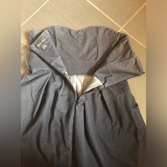 Denim-like Strapless Dress (Size Medium) - Picture 3 of 6